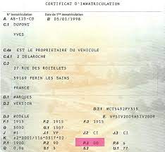 Lire et comprendre sa carte grise. Apprendre A Lire Sa Carte Grise