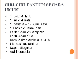 10 Ciri Ciri Pantun Berdasarkan Bentuk Dan Berbagai Jenisnya