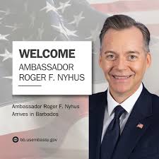 Roger Nyhus arrived in Barbados