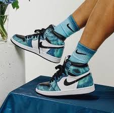 Air Jordan 1 Tie Dye White Black Aurora Green Blue Black White Cd0461 100 In 2020 Nike Fashion Shoes Jordan Outfits Adidas Fashion Shoes