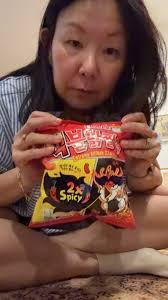 Didn’t have anything else better to do so here’s me cosplaying as if people  care what I think about a snack. #buldakzzaldduk #koreansnacks