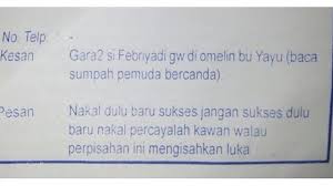 Akan tetapi setiap pertemuan tentu ada sebuah perpisahan. 5 Pesan Di Buku Tahunan Ini Bikin Tepuk Jidat Enggak Kepikiran Hot Liputan6 Com
