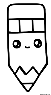 Aujourd'hui, nous allons dessiner une fille kawaii. Coloriage Cute Pencil Dessin Kawaii Jecolorie Com