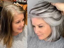 In many places, it still is, for men at least. Photos Colorist S Hair Transformations Inspire Women To Embrace Gray