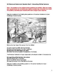 Us History Political Cartoons Worksheets Teaching Resources Tpt