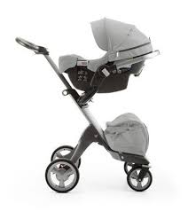 Stokke Pipa By Nuna Car Seat Grey Melange Mounted On Stokke Xplory Usa Only Baby Car Seats Baby Strollers Stokke Stroller