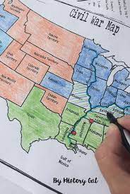 Civil War Map Activity Print And Digital Civil War Activities Social Studies Civil War Map Activities