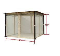 Universal 10 X 10 Mosquito Netting Set Garden Winds Mosquito Net Gazebo Accessories Mosquito Netting Patio