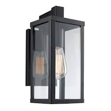 Bel Air Lighting Oxford 1 Light Black Outdoor Wall Lantern Sconce 40750 Bk The Home Depot Exterior Light Fixtures Outdoor Wall Lantern Exterior Wall Light