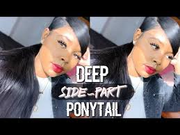 It may take you 10 minutes to do these few glorious braids. Deep Side Part Low Ponytail Only Using Got2b Spray Youtube