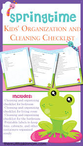 Hand your kids this printable cleaning checklist for kids' rooms. Springtime Kids Organization And Cleaning Checklist