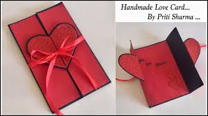 Halloween isn't one of my favorite holidays, but there are tons of supplies for handmade halloween cards. Diy Simple And Easy Love Greeting Card Tutorial Valentine S Day Gift Idea Priti Sharma Youtube