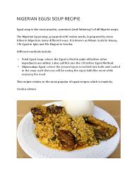 Maybe you would like to learn more about one of these? Nigerian Egusi Soup Recipie Yoruba Style Pdf Cuisine Cooking