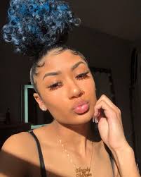 All Feelin The Blue So I Finally Found A Way To Temporarily Dye My Hair Without Damaging It Or Ha Blue Hair Black Girl Dyed Natural Hair Light Blue Hair