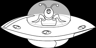 Astronautics space travel, cosmos walking or first man on moon. Download Ufo Clipart Free Space Ufo Cartoon Black And White Full Size Png Image Pngkit