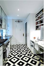 Black And White White Tile Floor White Kitchen Floor Kitchen Flooring