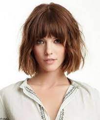 Delicate Full Fringe Chin Length Haircuts For Women To Look Classy Trendy Hairstyles Short Hair Styles Short Haircuts With Bangs Short Hair With Bangs