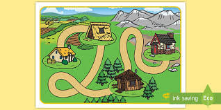 The 3 little pigs story role play masks. Three Little Pigs Story Map