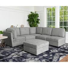 1355974) available at costco for . Abbyson Curtis Fabric 6 Pc Modular Sectional Sofas Couches Furniture Appliances Shop The Exchange