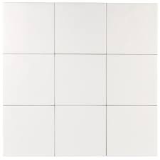 Sacramento Snow 6x6 Matte Porcelain Tile Porcelain Tile Tiles Sanded Grout