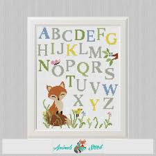 Baby Cross Stitch Pattern Animals Alphabet Baby Shower Diy Etsy In 2021 Baby Cross Stitch Patterns Cross Stitch Patterns Animal Cross Stitch Patterns