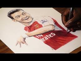 Mesut Ozil Ballpoint Pen Drawing Arsenal F C Freehand Art Pen Drawing Ballpoint Pen Drawing Art
