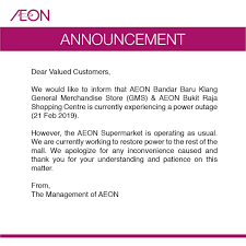 5 elfogulatlan értékelés megtekintése ezzel kapcsolatban: Dear Valued Customers We Would Aeon Retail Malaysia Facebook