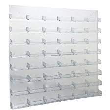 It holds up to 15 original business cards or 9 luxe business cards and is the perfect. Clear Acrylic 48 Pocket Wall Mount Business Card Holder