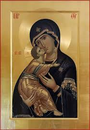 Maica domnului din vladimir are dimensiunile de 104x69 cm și a fost pictată în jurul anului 1130 în constantinopol. Maica Domnului Din Vladimir 53 8 X 77 Cm Byzantine Icons Orthodox Icons Orthodox Christian Icons