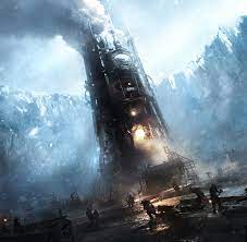 Gray container, frostpunk, video games, snow, games art, artwork. Artstation Frostpunk Marketing Illustrations Jakub Kowalczyk