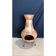 Add an outdoor fire pit that stands out from the rest with this black steel chiminea. Oakland Living Chimineas At Lowes Com