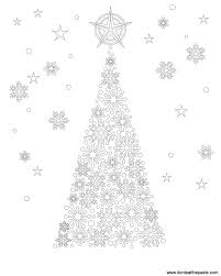 Snowflake Tree Coloring Page Tree Coloring Page Snowflake Coloring Pages Coloring Pages