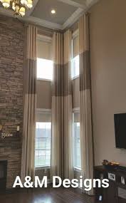 Color Blocking Mid Height Tall Windows Living Room Long Curtains Living Room Living Room Windows