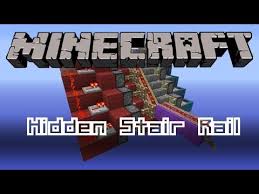 A rail also drops as an item when the block beneath it is removed, or a piston moves it into a space with no floor below it. Minecraft Hidden Stair Rail Tutorial Youtube
