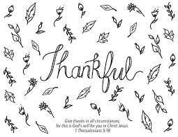 Give thanks in all circumstances; Thanksgiving Coloring Pages For Kids And Adults Christianbook Com Blog