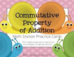 Commutative Property of Addition Math Station | Commutative property of  addition, Addition math stations, Math stations