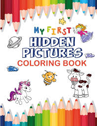 A hidden picture puzzle by liz ball. My First Hidden Pictures Coloring Book Toddlers Kindergarten Preschool Activity Seek And Find Workbook With Cute Safari Farm Animals Unicorn And More Poppy Molly 9781087322773 Amazon Com Books