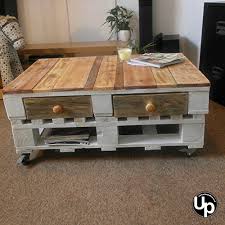 Accent your living room with a coffee, console, sofa or end table. Shabby Chic Pallet Coffee Table Rustic Farmhouse 2 Drawer On Castors Buy Online In Bosnia And Herzegovina At Bosnia Desertcart Com Productid 56694274