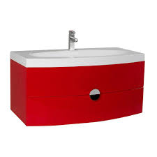 Pick a small bathroom vanity no wider than the sink if space is scarce or go with a double sink vanity when you have lots of room. Fresca Energia 36 In Bath Vanity In Red With Acrylic Vanity Top In White With White Basin Fcb5092rd I The Home Depot