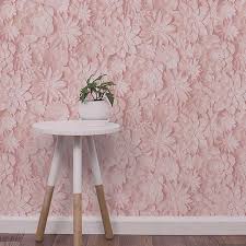 With vivid colors, like red wallpaper, blue wallpaper, yellow wallpaper and pink wallpaper, paintable white wallpaper . Dimensions Pink Floral 3d Wallpaper Dunelm
