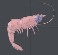 Cartoon Shrimp 3d Model 3d Model Shrimp Cartoon