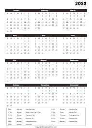 Holidays 2022 Calendarwiki Com
