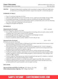 You can write a short and concise description of your use of the skill in your past job. Administrative Assistant Resume Sample