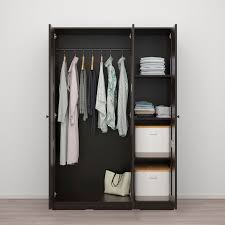 Rakkestad Wardrobe With 3 Doors Black Brown 461 8x691 4 Ikea In 2021 Ikea Wardrobe Narrow Wardrobe Ikea Wardrobe Hack
