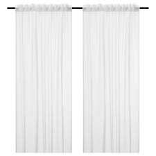 Gjertrud Sheer Curtains 1 Pair White 57x98 Ikea In 2020 Sheer Curtains Cheap Sheer Curtains Living Room Decor Curtains