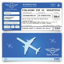 3 wir bieten billig flug angebote weltweit. Flugticket Einladungskarten Individuell Selbst Gestalten