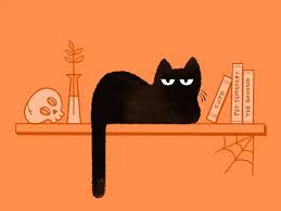 Spooky Snooze In 2020 Black Cat Art Cat Art Cat Illustration