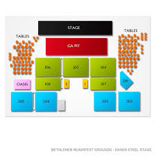 bethlehem musikfest grounds sands steel stage 2019 seating