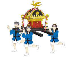 神輿 を 担ぐ 人