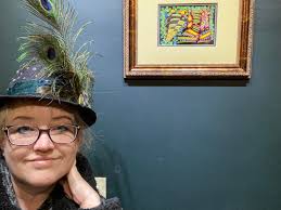 Mixed media art piece titled the eye of the storm